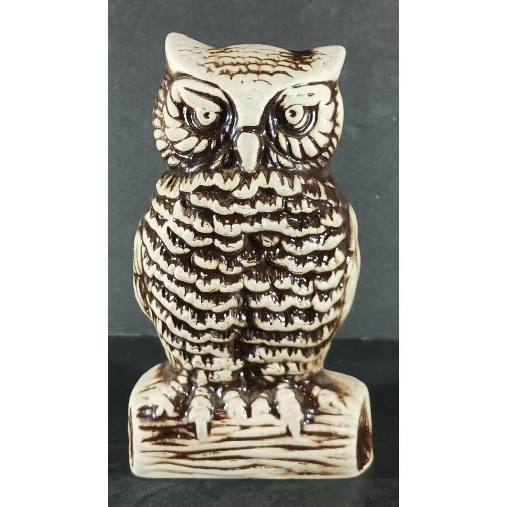 Porcelain Owl Figurine 6 Inches Made In Brazil No Chips Or Cracks